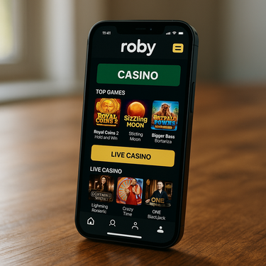 Roby Casino - Plateforme Mobile - Design Responsive